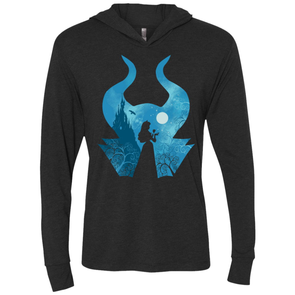 T-Shirts Vintage Black / X-Small Sleeping Portrait Triblend Long Sleeve Hoodie Tee