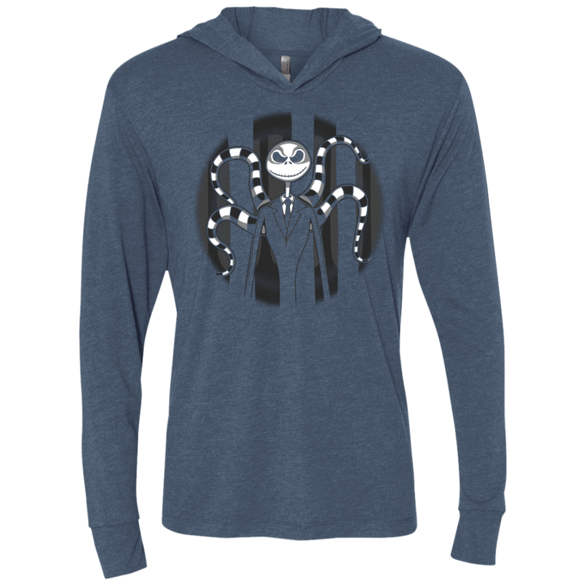 T-Shirts Indigo / X-Small SLENDER JACK Triblend Long Sleeve Hoodie Tee