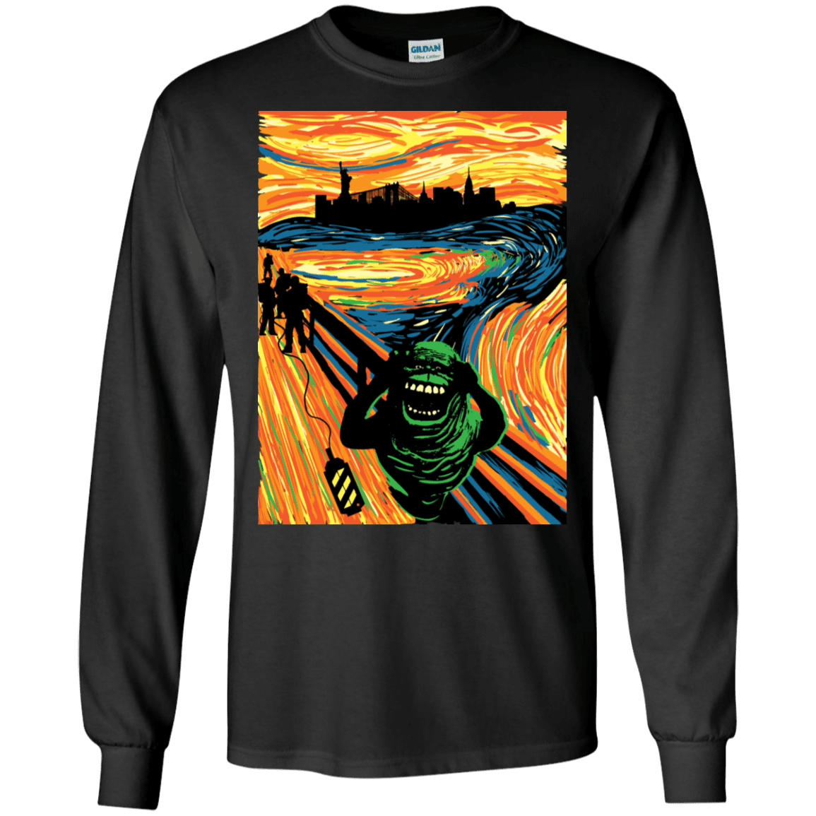 T-Shirts Black / S Slimer's Scream Men's Long Sleeve T-Shirt