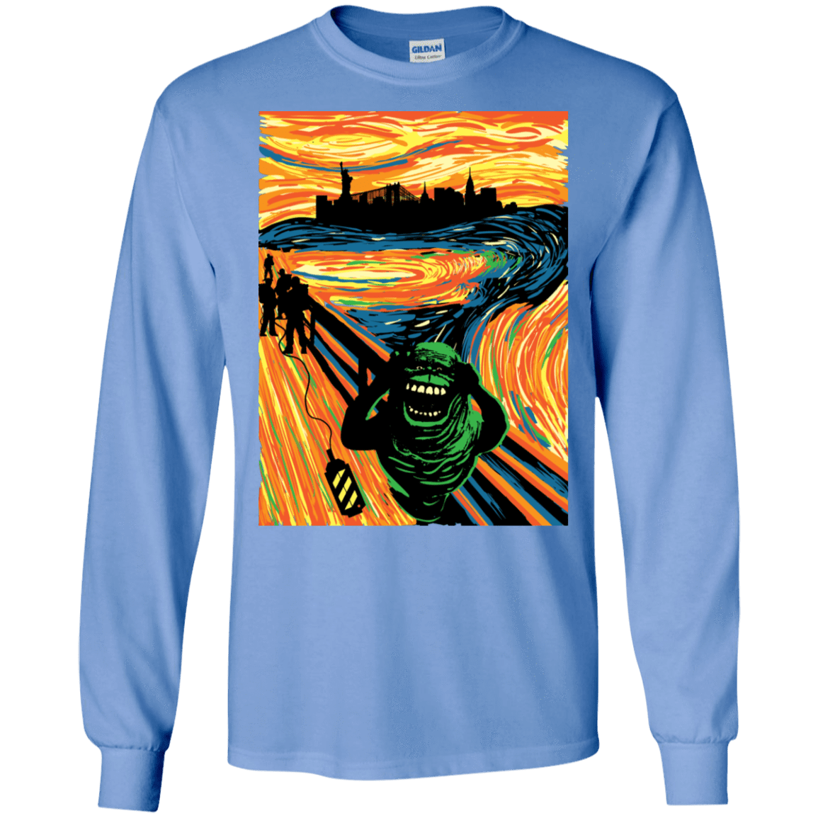 T-Shirts Carolina Blue / S Slimer's Scream Men's Long Sleeve T-Shirt