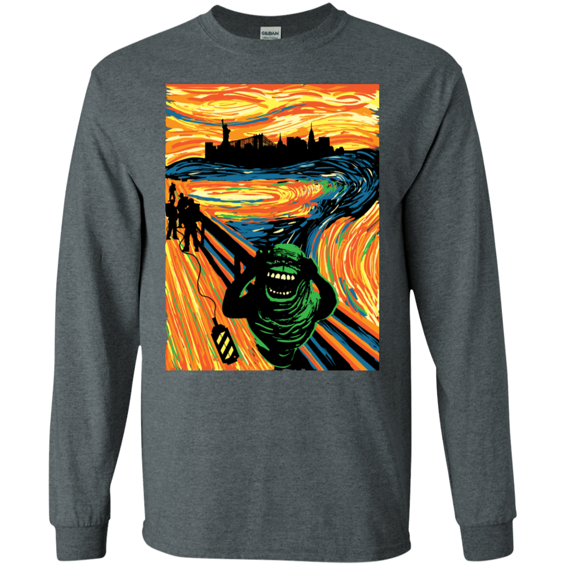 T-Shirts Dark Heather / S Slimer's Scream Men's Long Sleeve T-Shirt