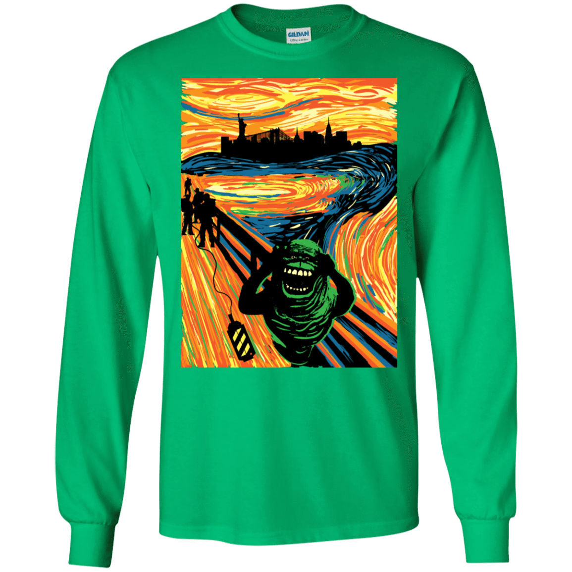 T-Shirts Irish Green / S Slimer's Scream Men's Long Sleeve T-Shirt