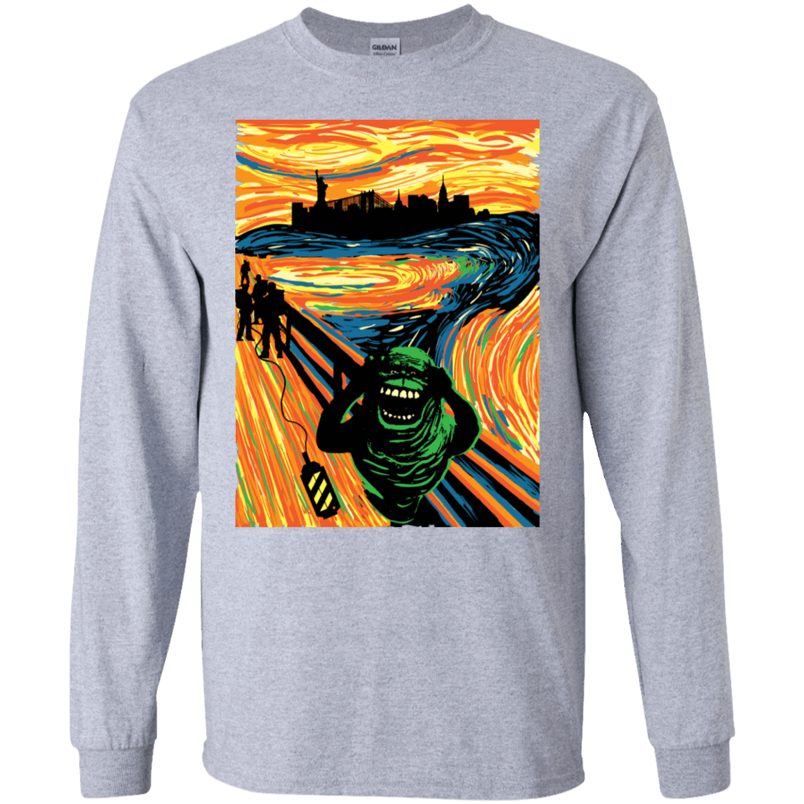 T-Shirts Sport Grey / S Slimer's Scream Men's Long Sleeve T-Shirt