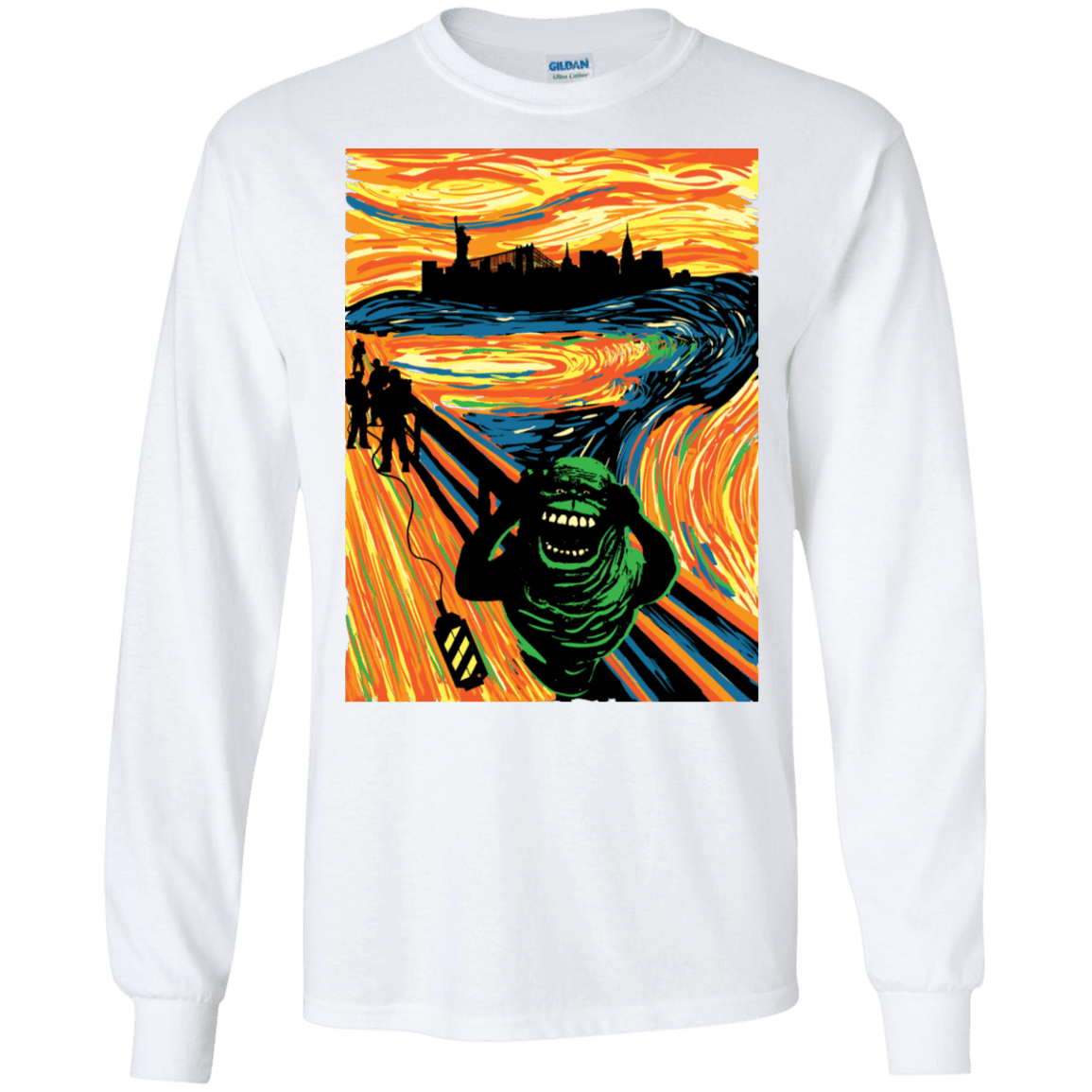T-Shirts White / S Slimer's Scream Men's Long Sleeve T-Shirt
