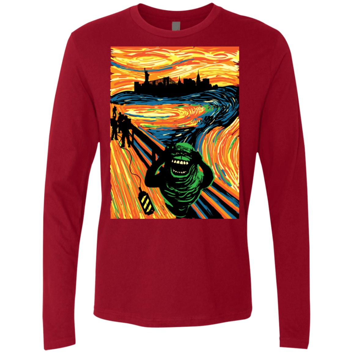T-Shirts Cardinal / S Slimer's Scream Men's Premium Long Sleeve