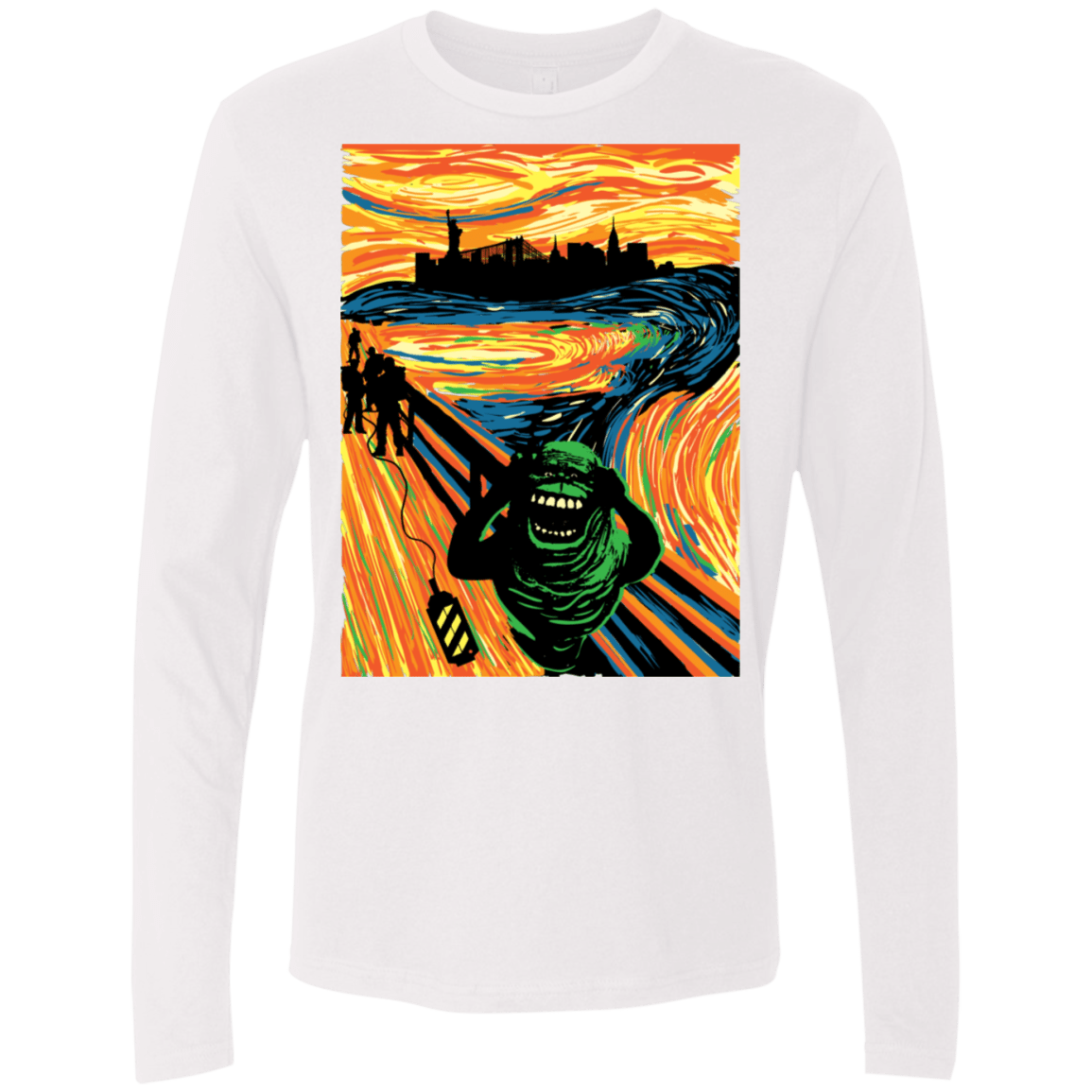 T-Shirts White / S Slimer's Scream Men's Premium Long Sleeve
