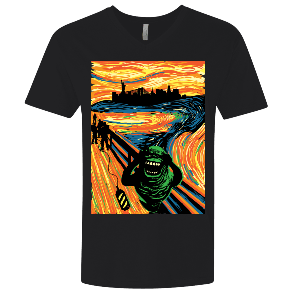 T-Shirts Black / X-Small Slimer's Scream Men's Premium V-Neck