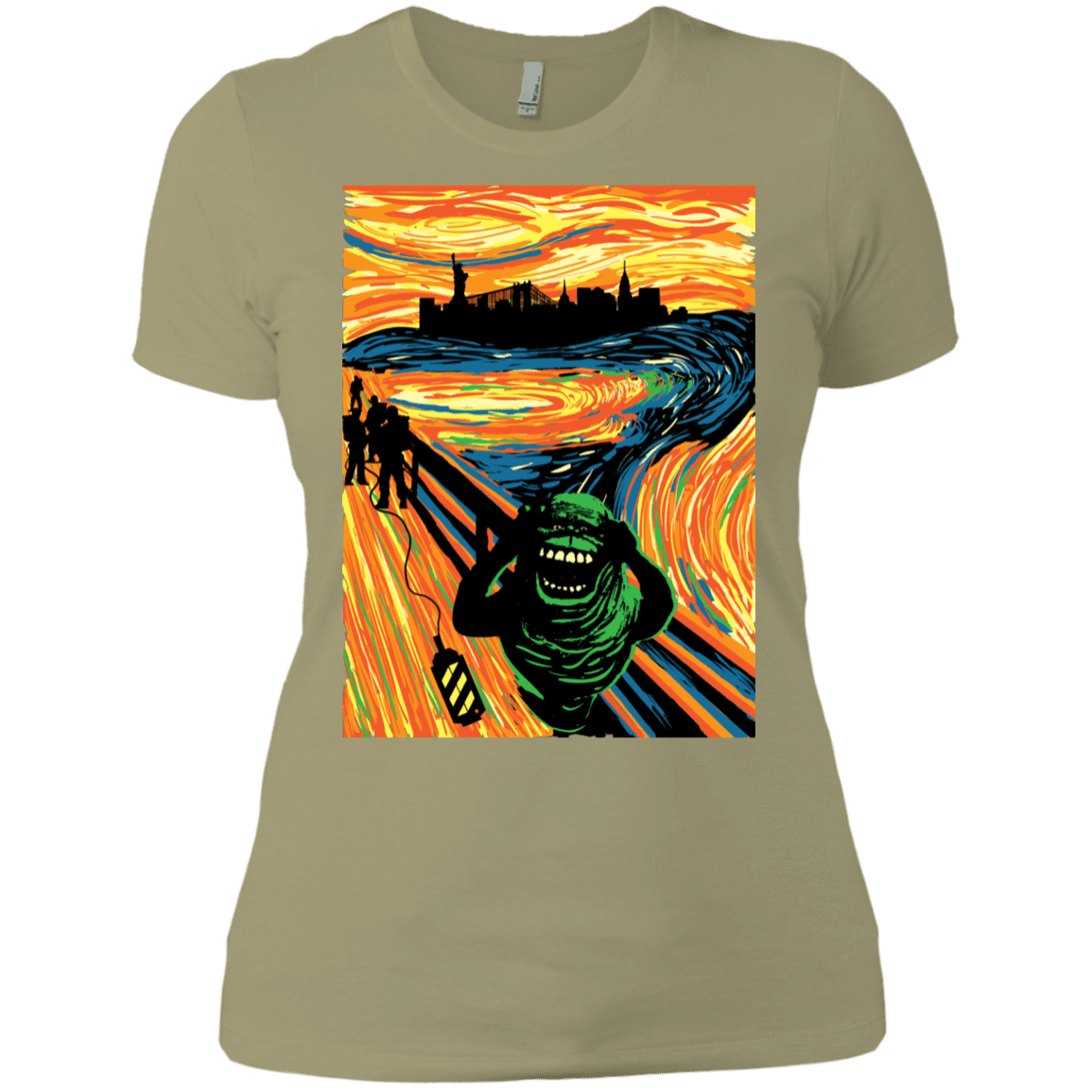 T-Shirts Light Olive / X-Small Slimer's Scream Women's Premium T-Shirt