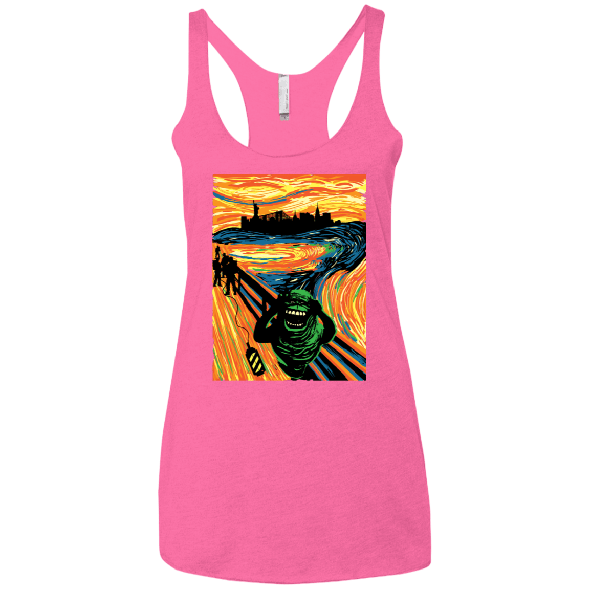 T-Shirts Vintage Pink / X-Small Slimer's Scream Women's Triblend Racerback Tank