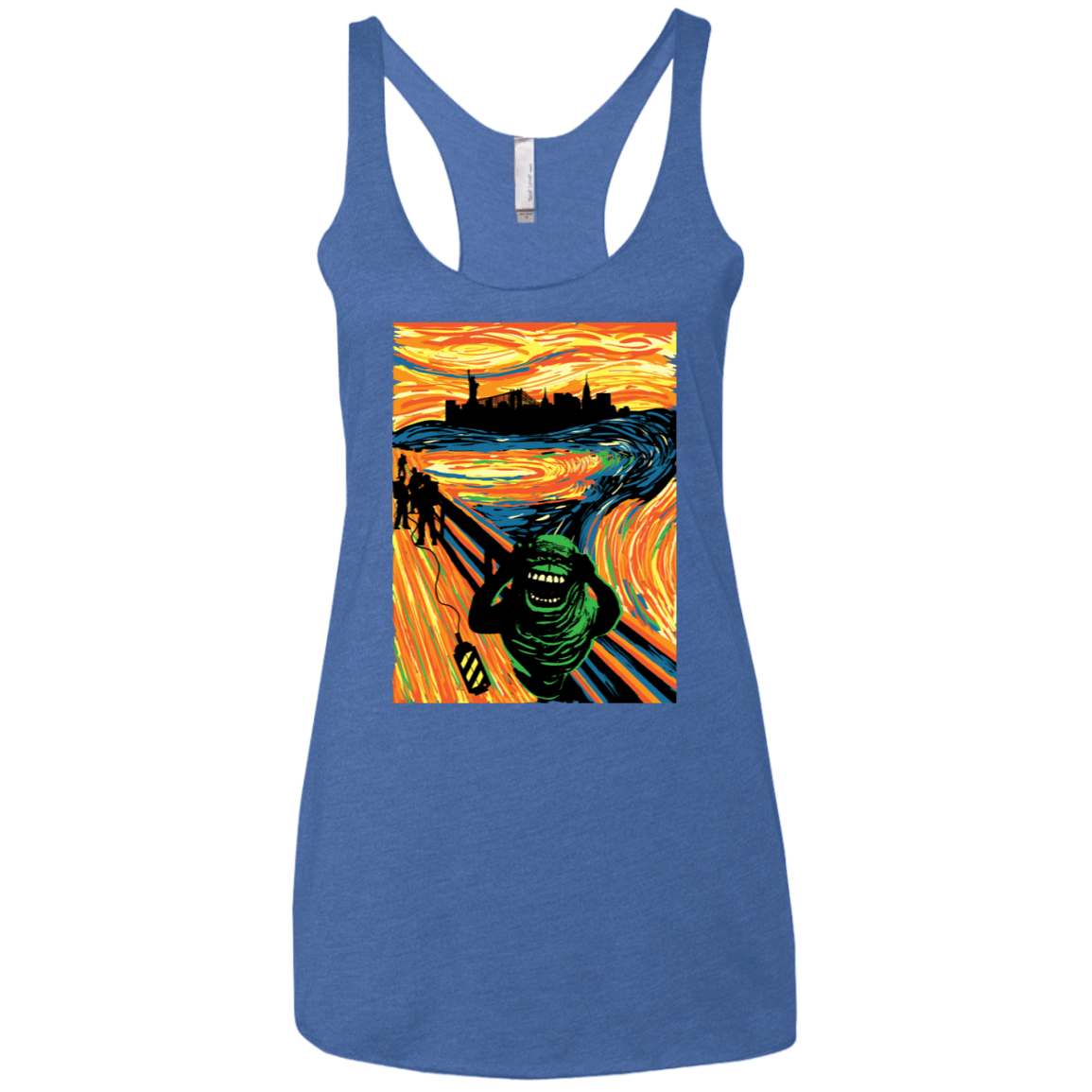 T-Shirts Vintage Royal / X-Small Slimer's Scream Women's Triblend Racerback Tank