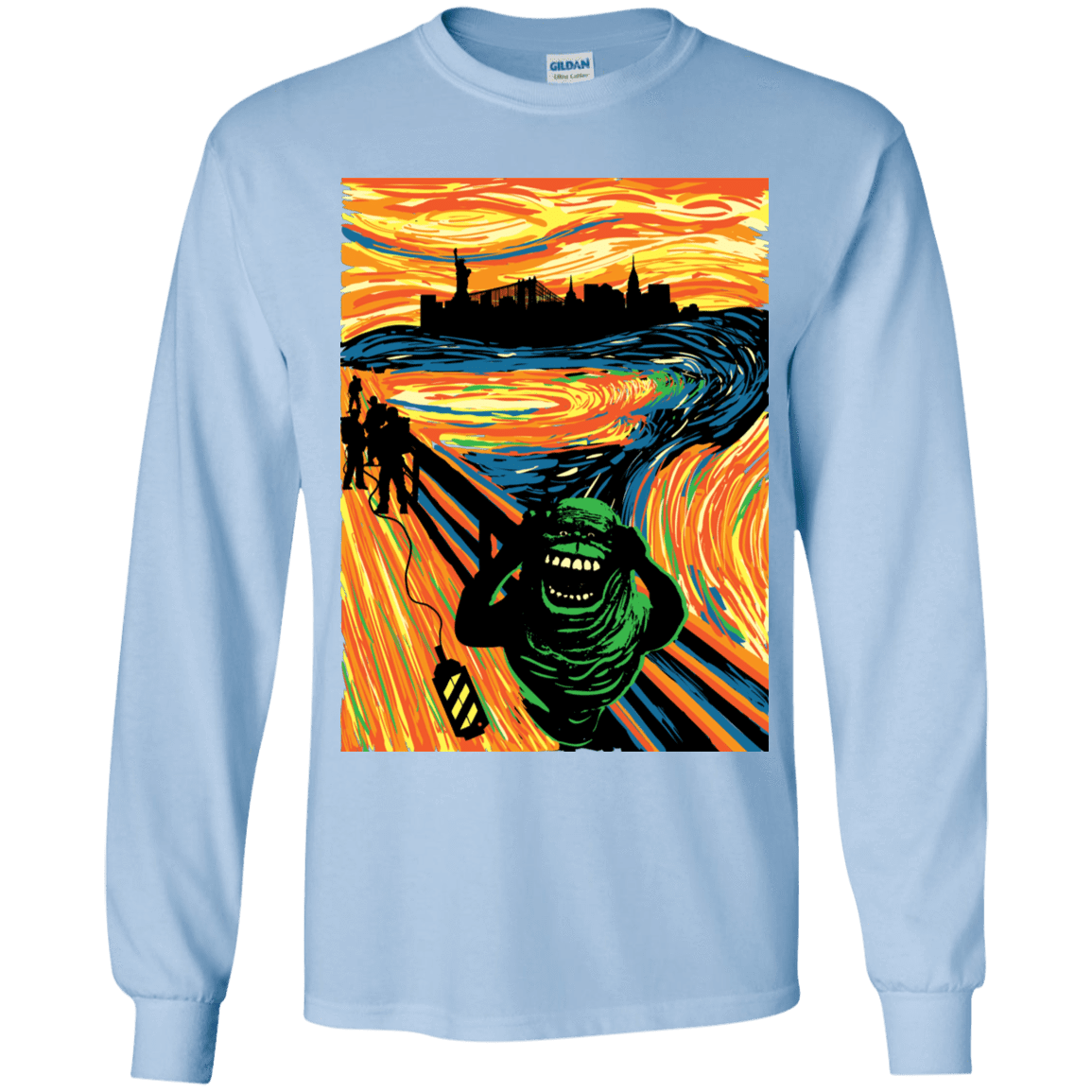 T-Shirts Light Blue / YS Slimer's Scream Youth Long Sleeve T-Shirt