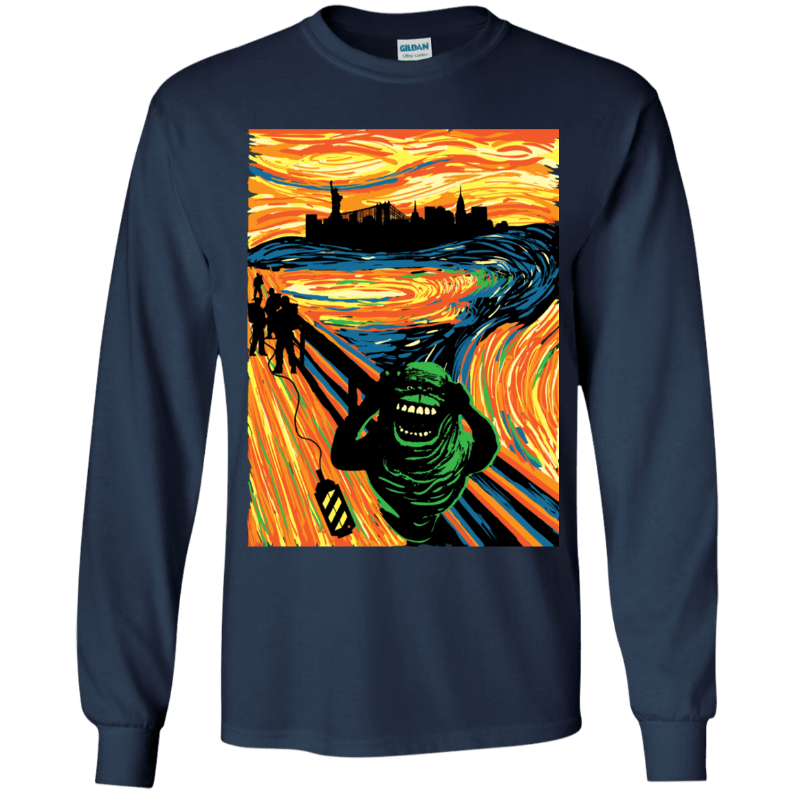 T-Shirts Navy / YS Slimer's Scream Youth Long Sleeve T-Shirt