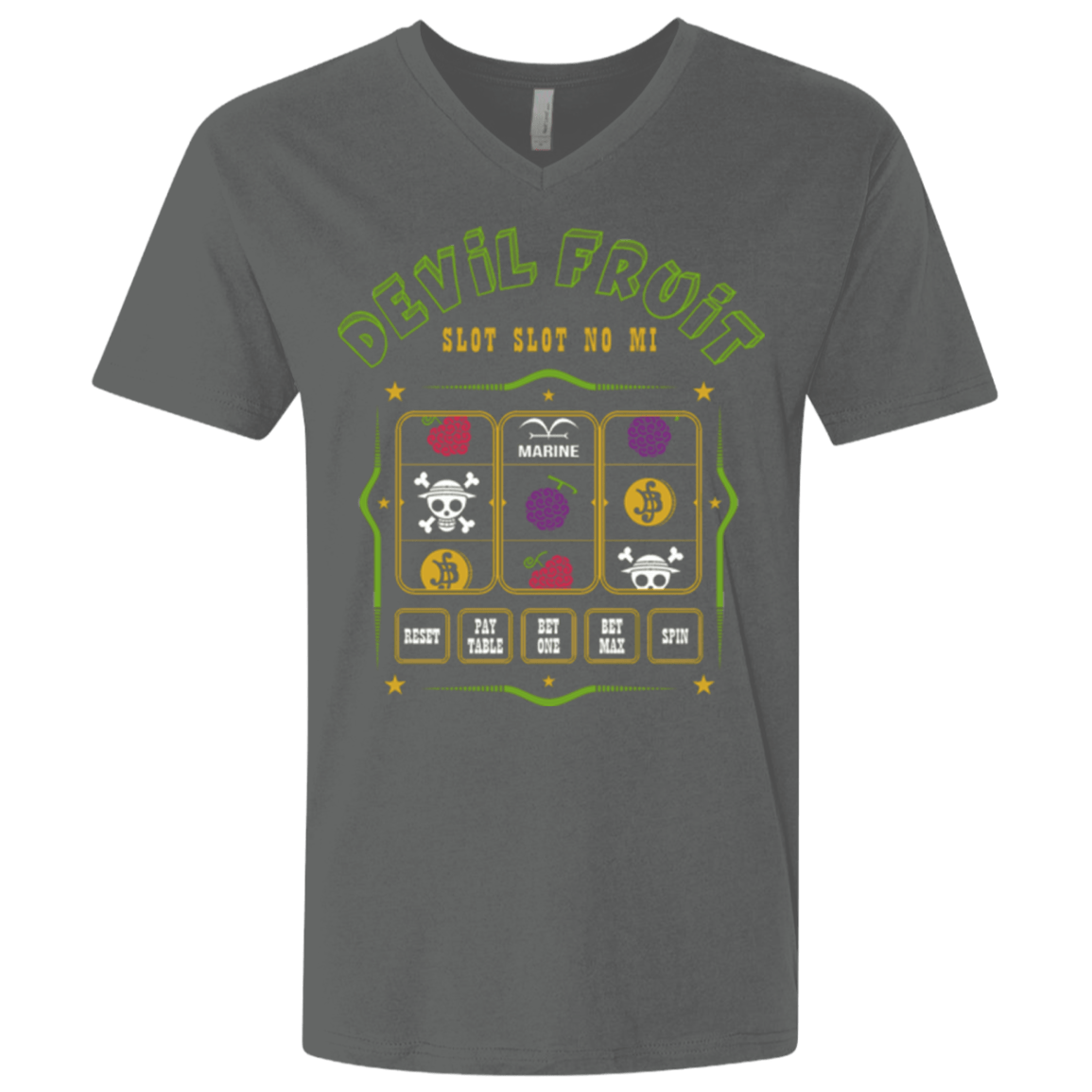 T-Shirts Heavy Metal / X-Small Slot slot Men's Premium V-Neck