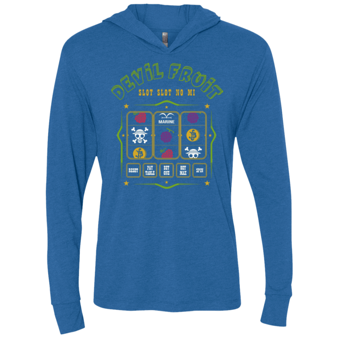 T-Shirts Vintage Royal / X-Small Slot slot Triblend Long Sleeve Hoodie Tee