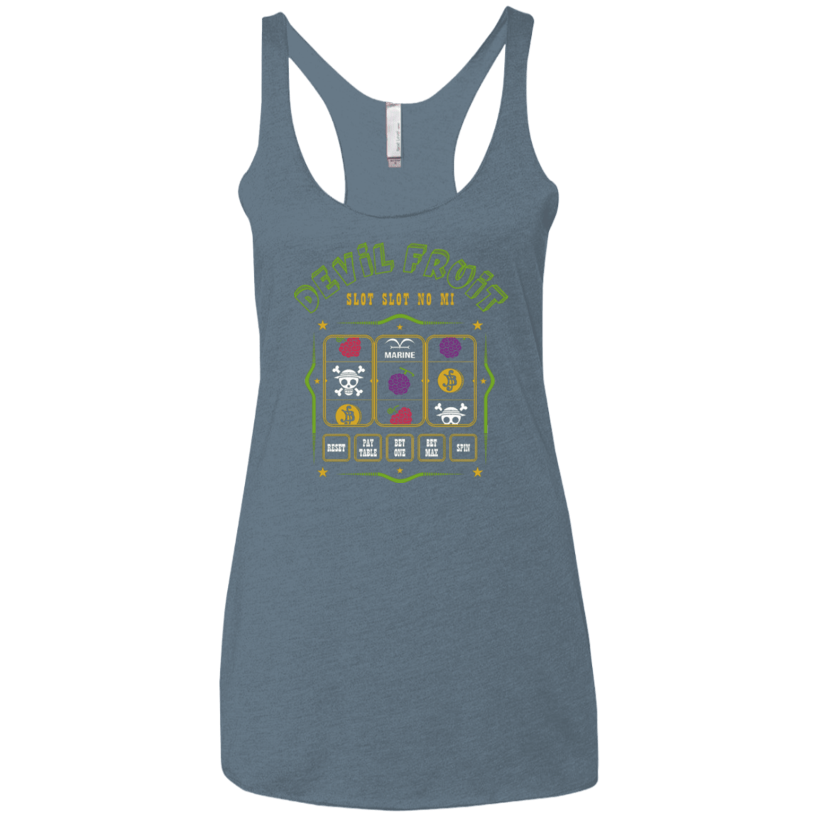 T-Shirts Indigo / X-Small Slot slot Women's Triblend Racerback Tank