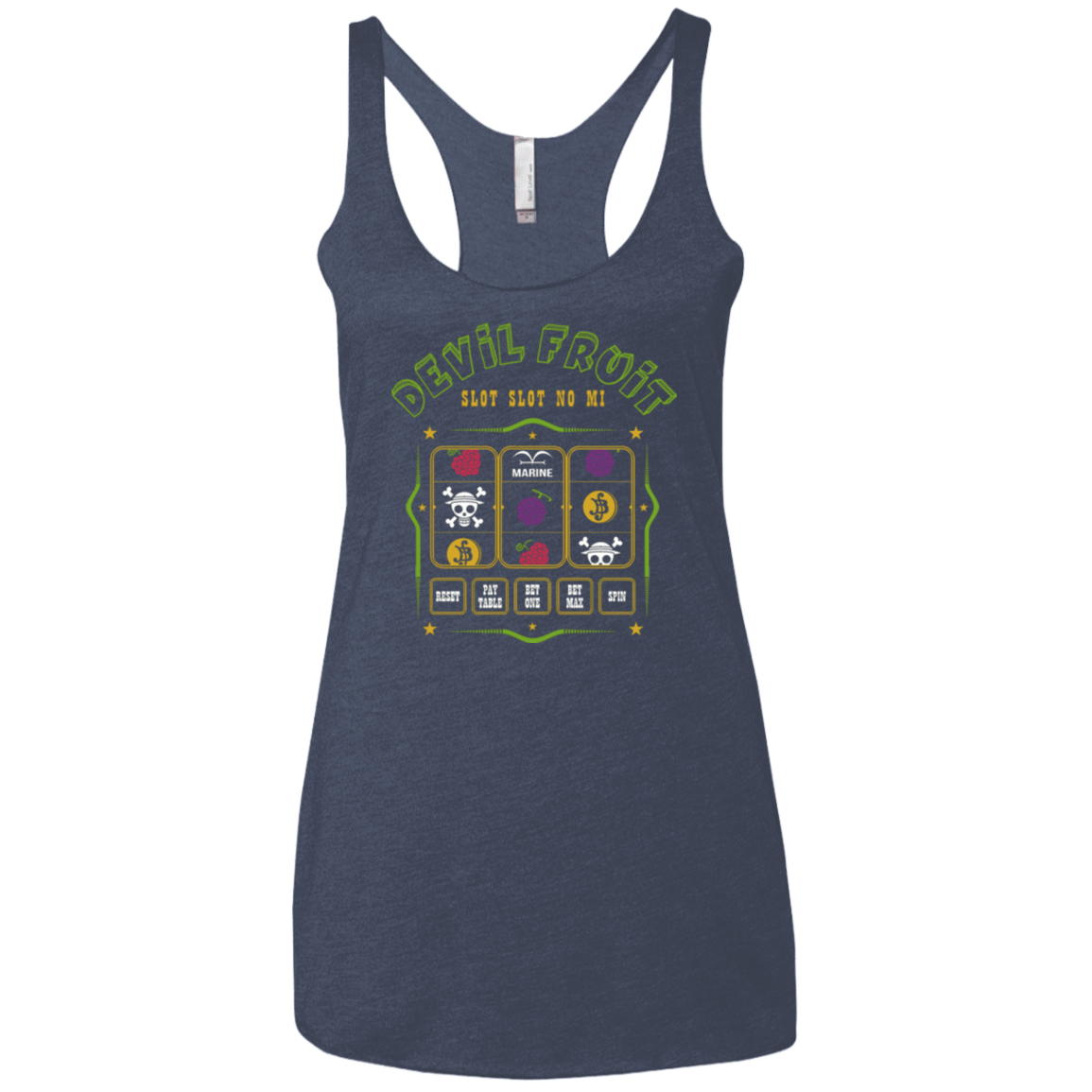 T-Shirts Vintage Navy / X-Small Slot slot Women's Triblend Racerback Tank