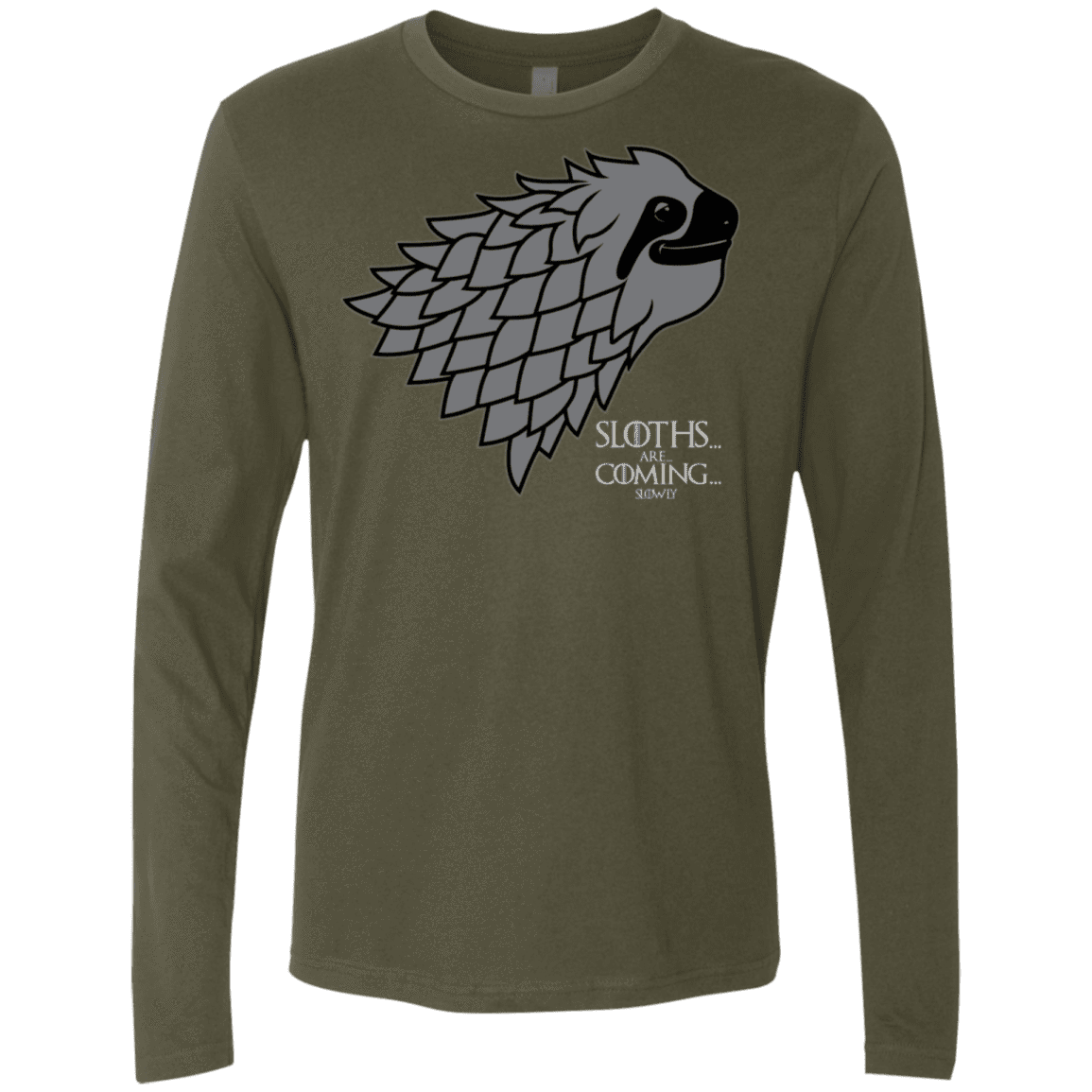 T-Shirts Military Green / S Sloths.. are.. co.. Men's Premium Long Sleeve
