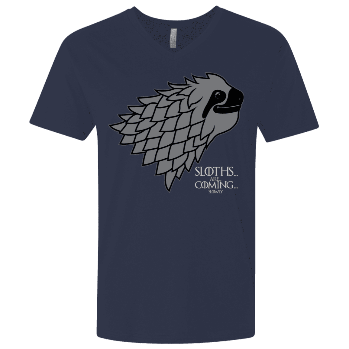 T-Shirts Midnight Navy / X-Small Sloths.. are.. co.. Men's Premium V-Neck