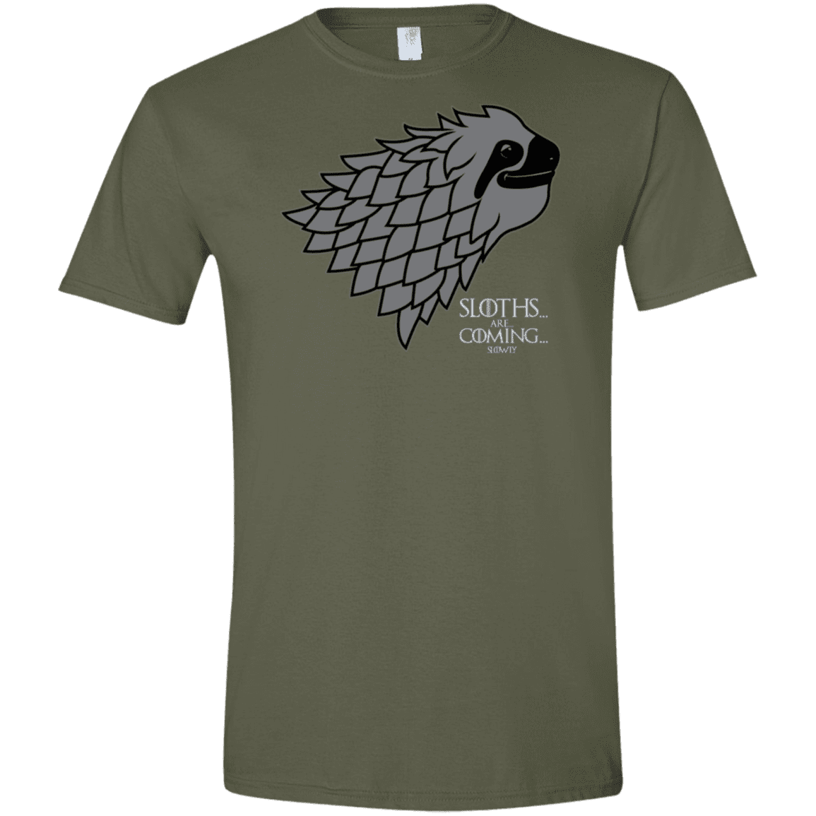 T-Shirts Military Green / S Sloths.. are.. co.. Men's Semi-Fitted Softstyle