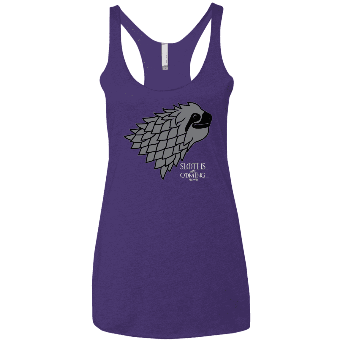 T-Shirts Purple Rush / X-Small Sloths.. are.. co.. Women's Triblend Racerback Tank