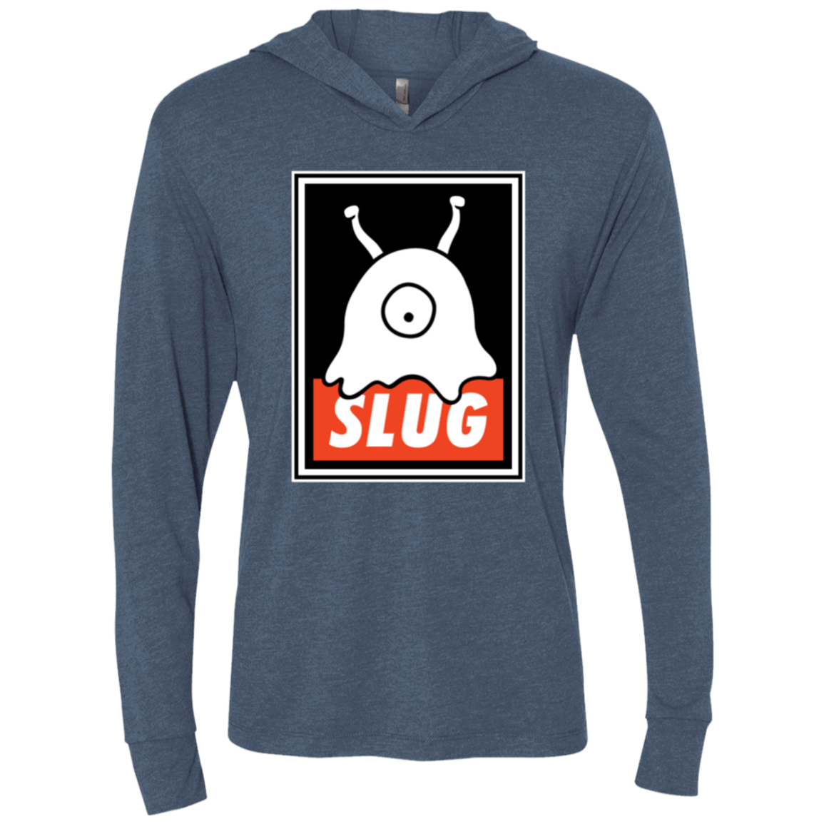 T-Shirts Indigo / X-Small Slug Triblend Long Sleeve Hoodie Tee