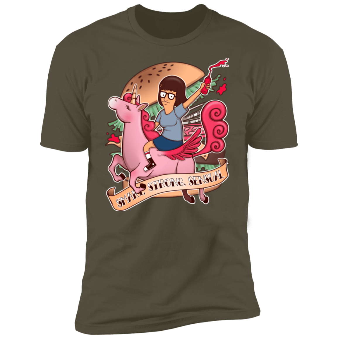 T-Shirts Military Green / S Smart Strong Sensual Men's Premium T-Shirt