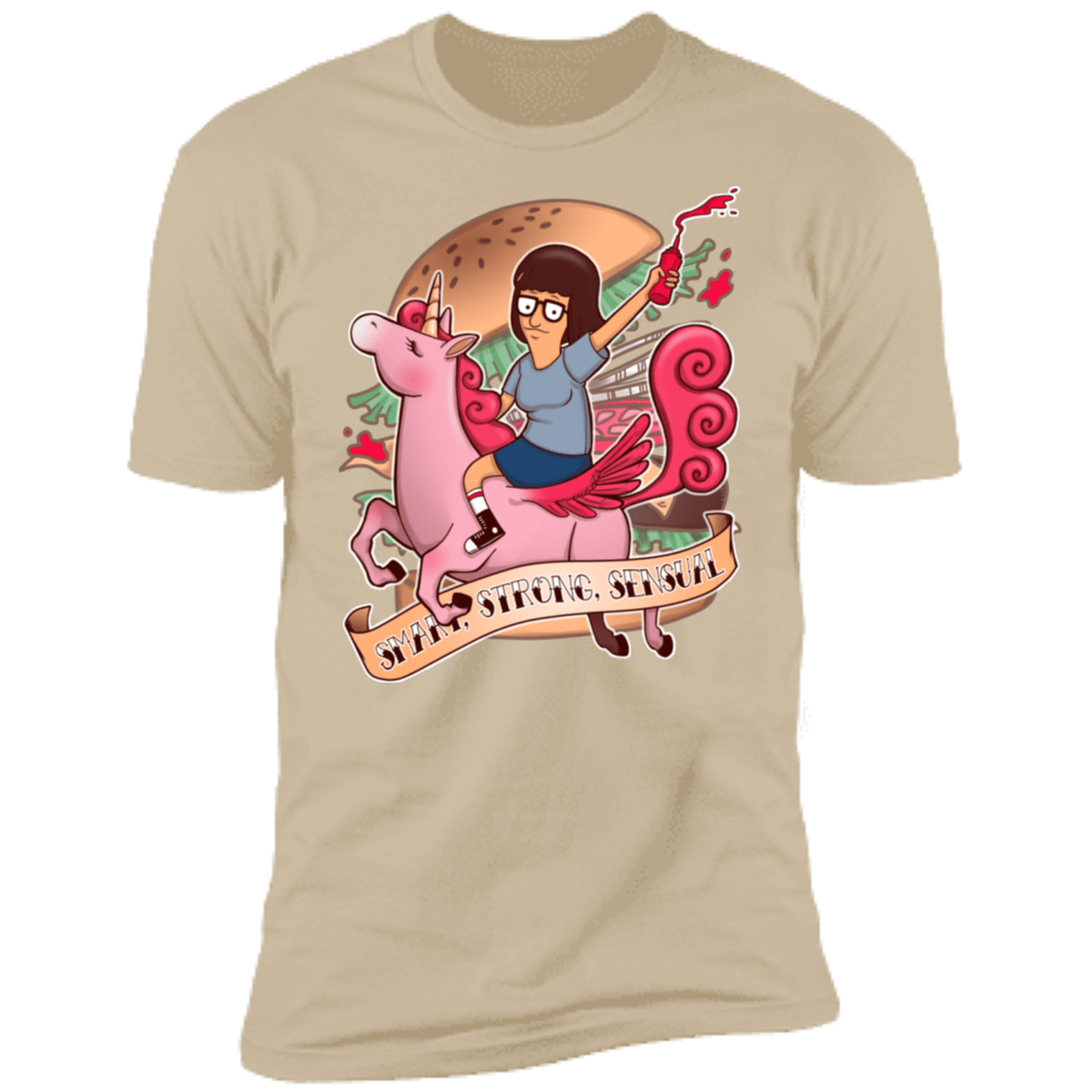 T-Shirts Sand / S Smart Strong Sensual Men's Premium T-Shirt