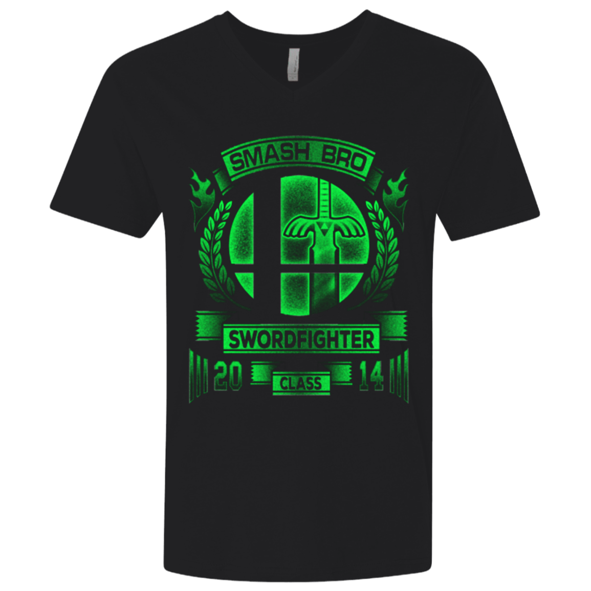 T-Shirts Black / X-Small Smash bros Swordfighter Men's Premium V-Neck
