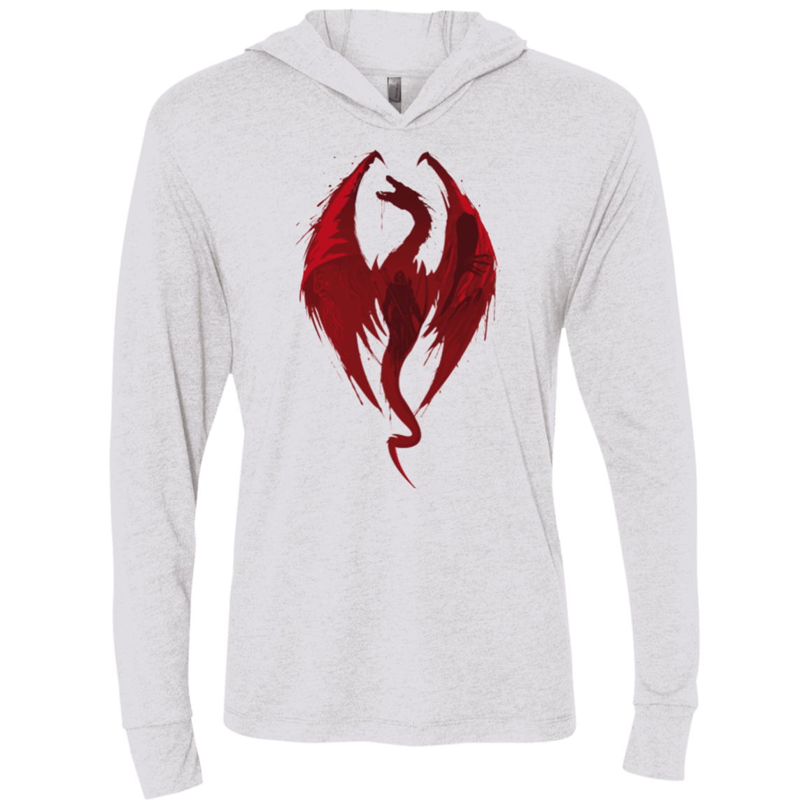 T-Shirts Heather White / X-Small Smaug's Bane Triblend Long Sleeve Hoodie Tee