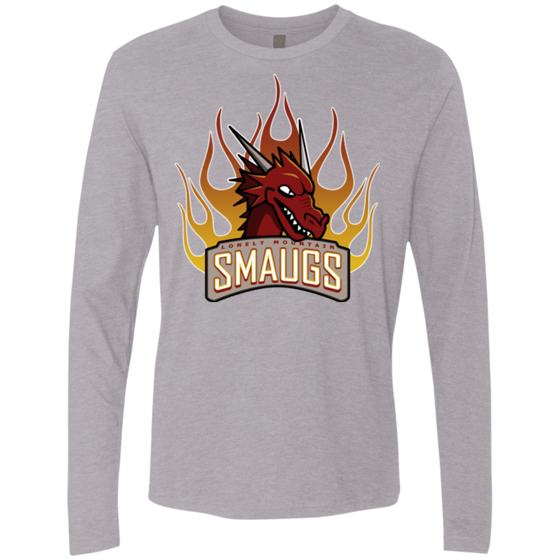 T-Shirts Heather Grey / Small Smaugs Men's Premium Long Sleeve