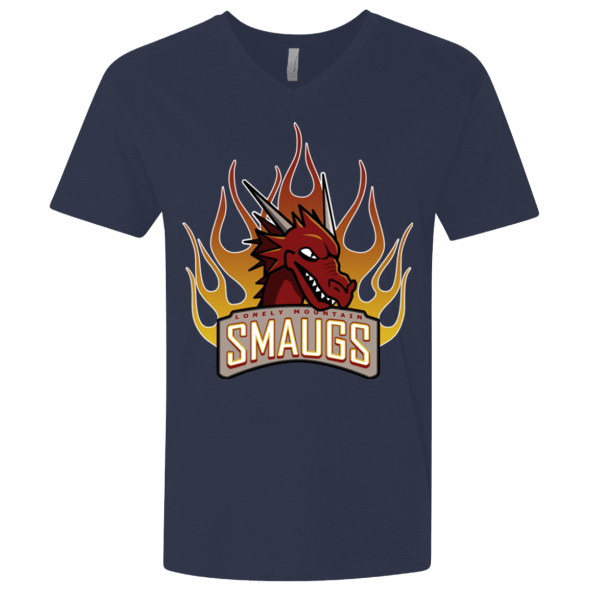 T-Shirts Midnight Navy / X-Small Smaugs Men's Premium V-Neck