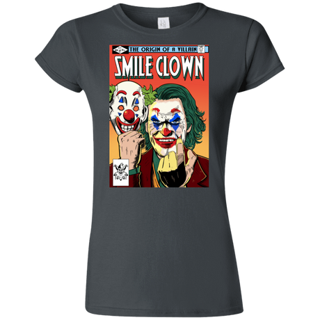 T-Shirts Charcoal / S Smile Clown Junior Slimmer-Fit T-Shirt
