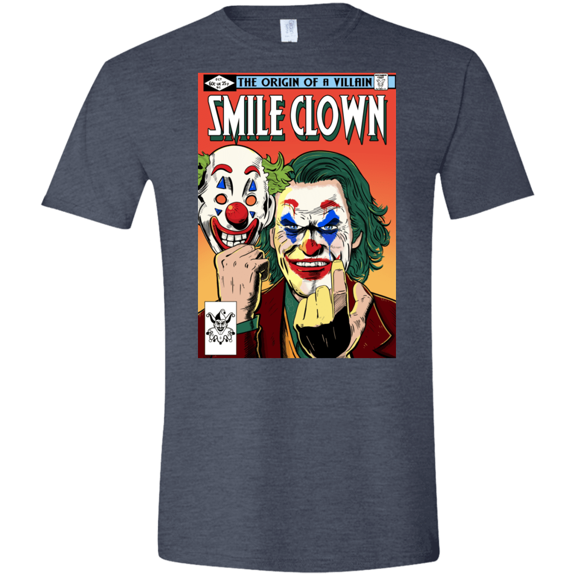 T-Shirts Heather Navy / S Smile Clown Men's Semi-Fitted Softstyle