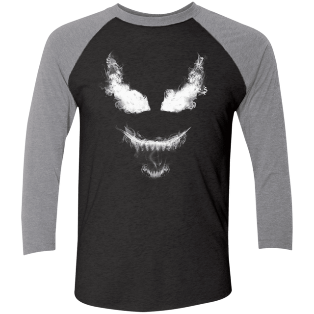 T-Shirts Vintage Black/Premium Heather / X-Small Smoke Symbiote Men's Triblend 3/4 Sleeve