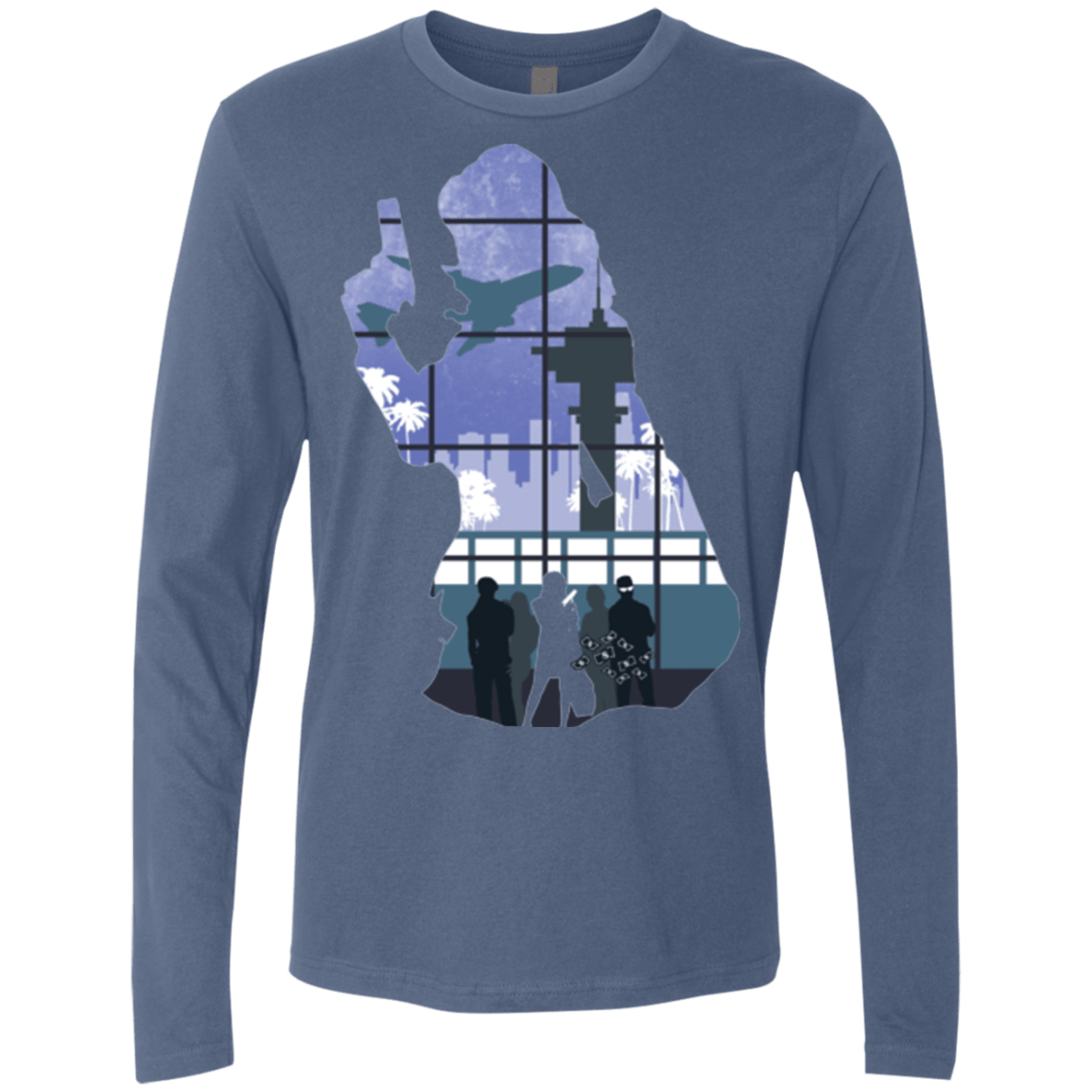 T-Shirts Indigo / Small Smuggler Jackie Men's Premium Long Sleeve