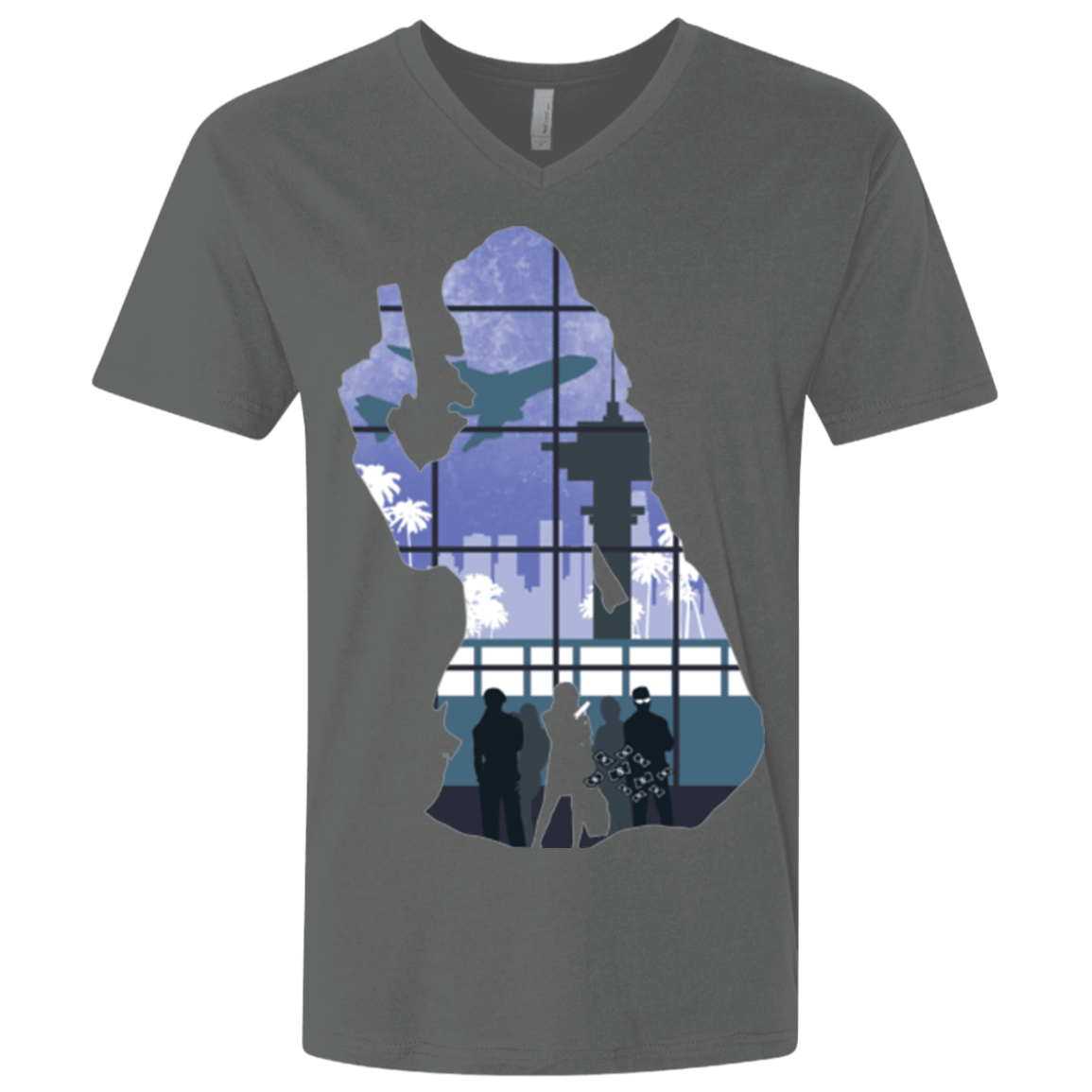 T-Shirts Heavy Metal / X-Small Smuggler Jackie Men's Premium V-Neck