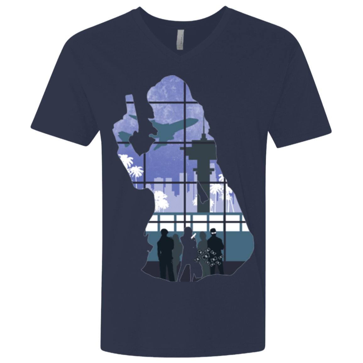 T-Shirts Midnight Navy / X-Small Smuggler Jackie Men's Premium V-Neck