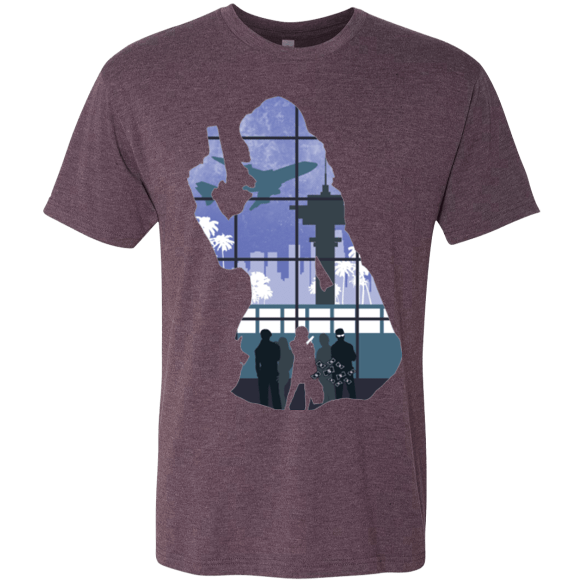 T-Shirts Vintage Purple / Small Smuggler Jackie Men's Triblend T-Shirt