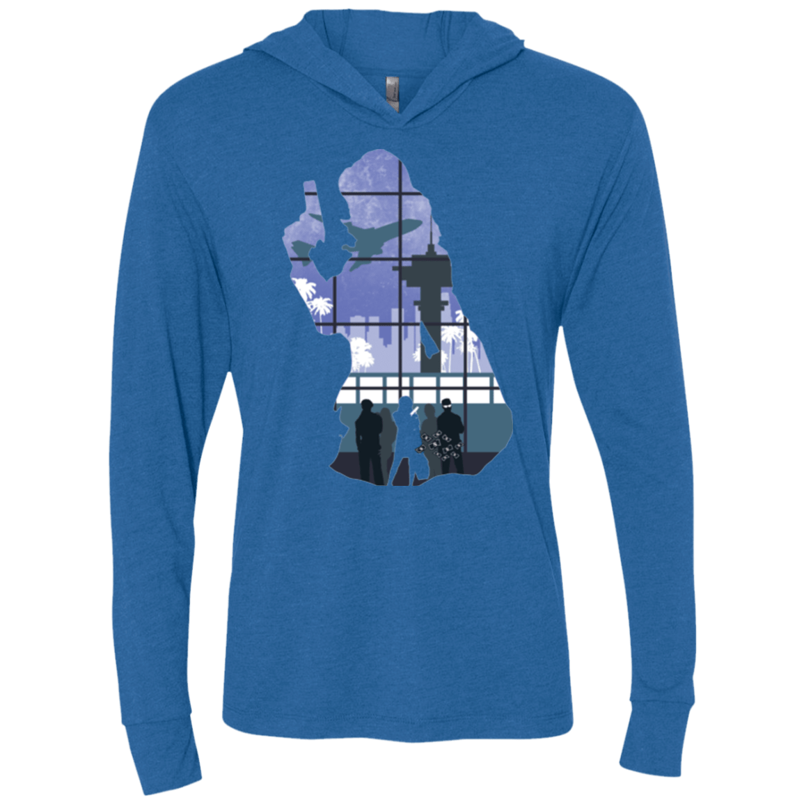 T-Shirts Vintage Royal / X-Small Smuggler Jackie Triblend Long Sleeve Hoodie Tee