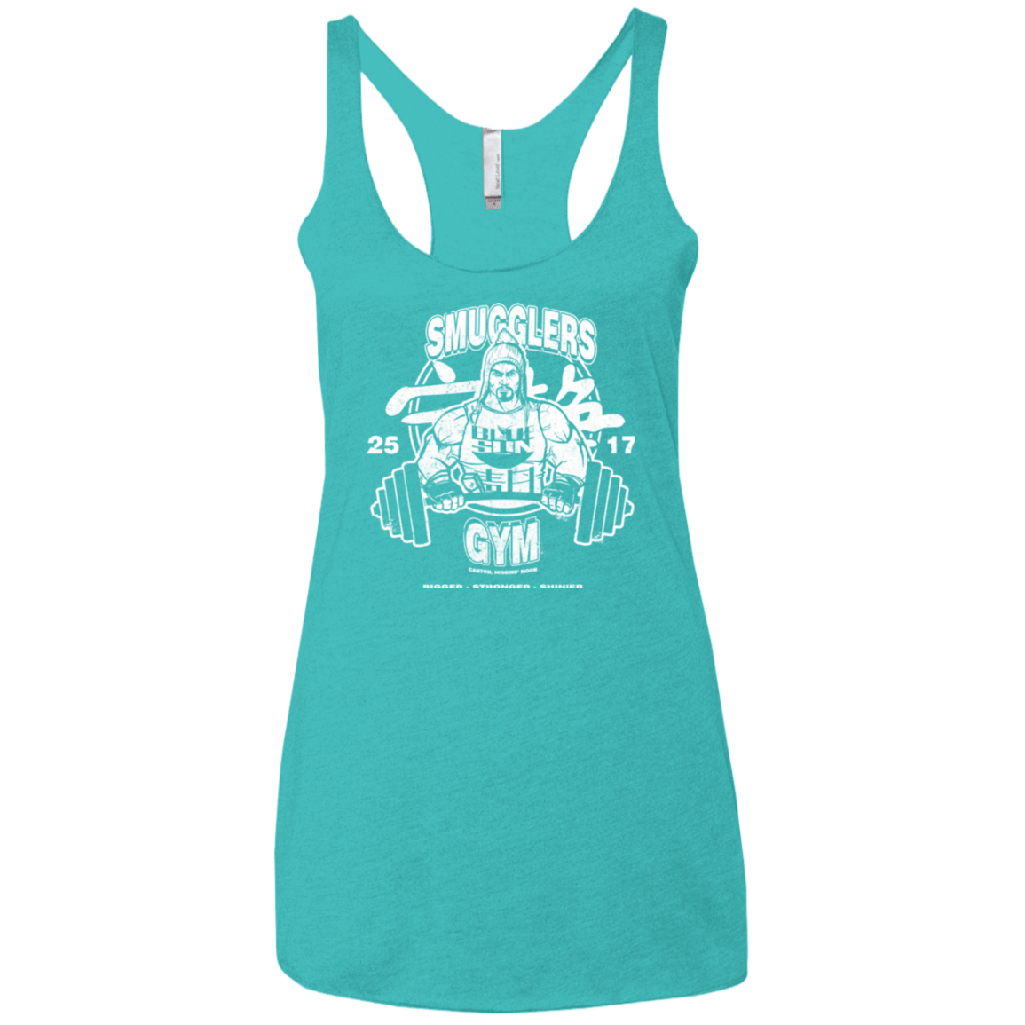 T-Shirts Tahiti Blue / X-Small Smugglers Gym Women's Triblend Racerback Tank