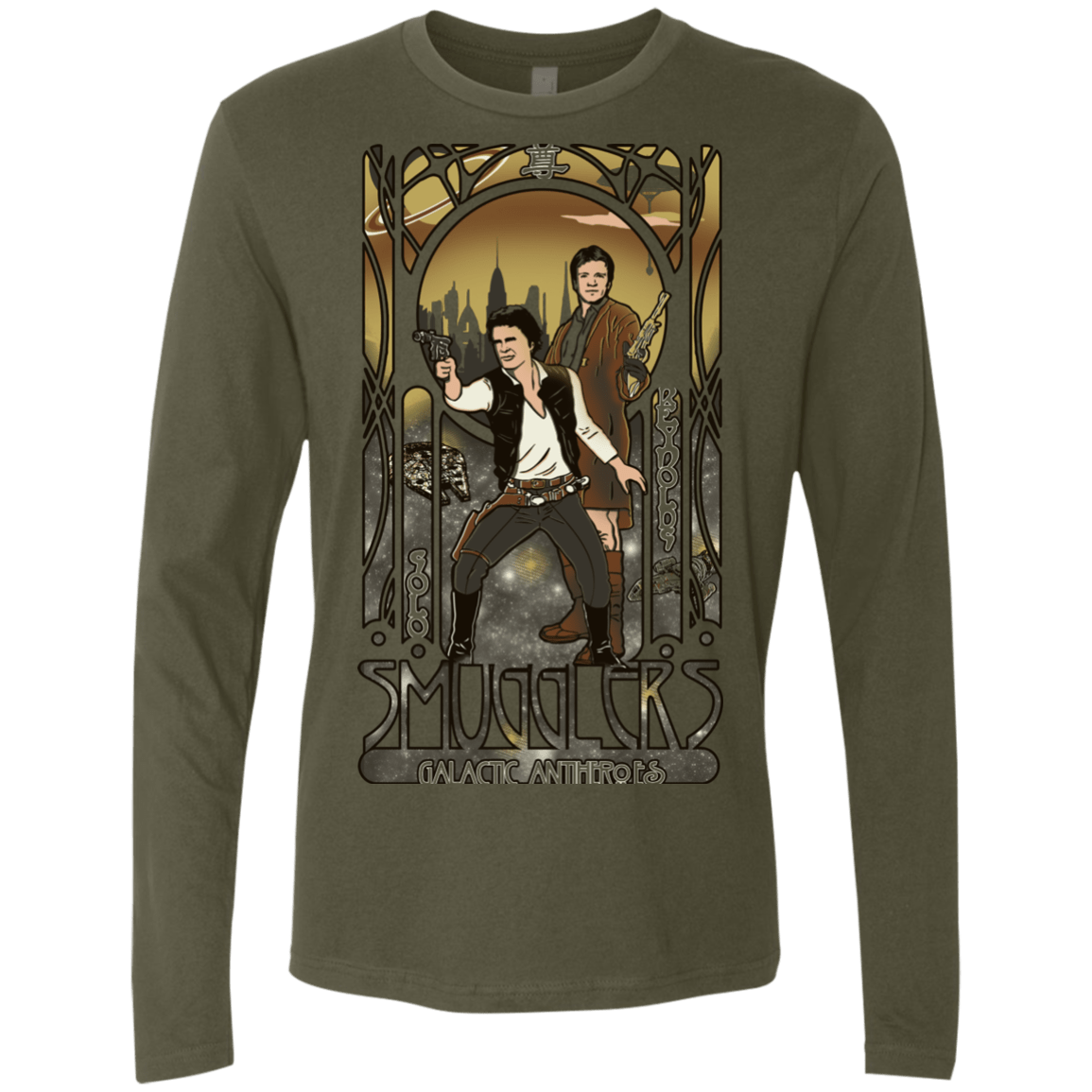 T-Shirts Military Green / Small Smugglers, Inc Men's Premium Long Sleeve