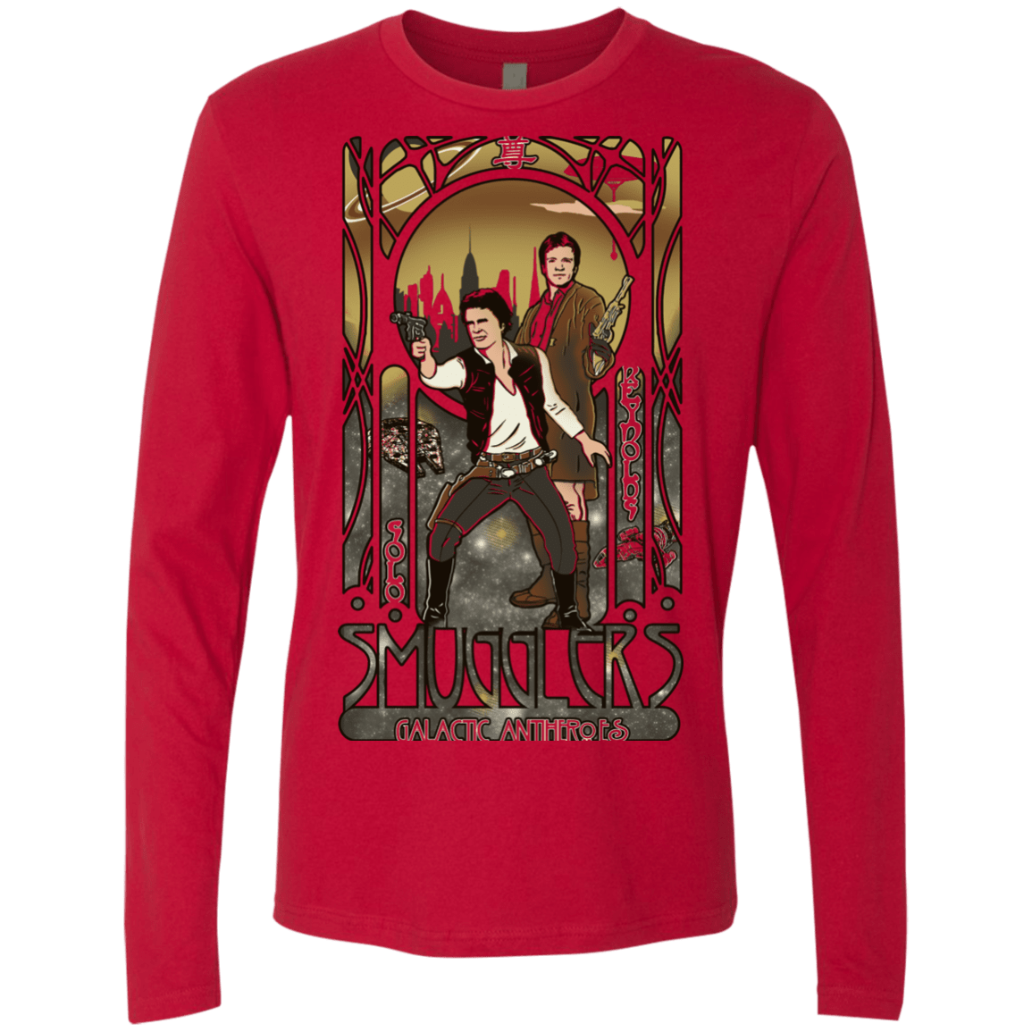 T-Shirts Red / Small Smugglers, Inc Men's Premium Long Sleeve