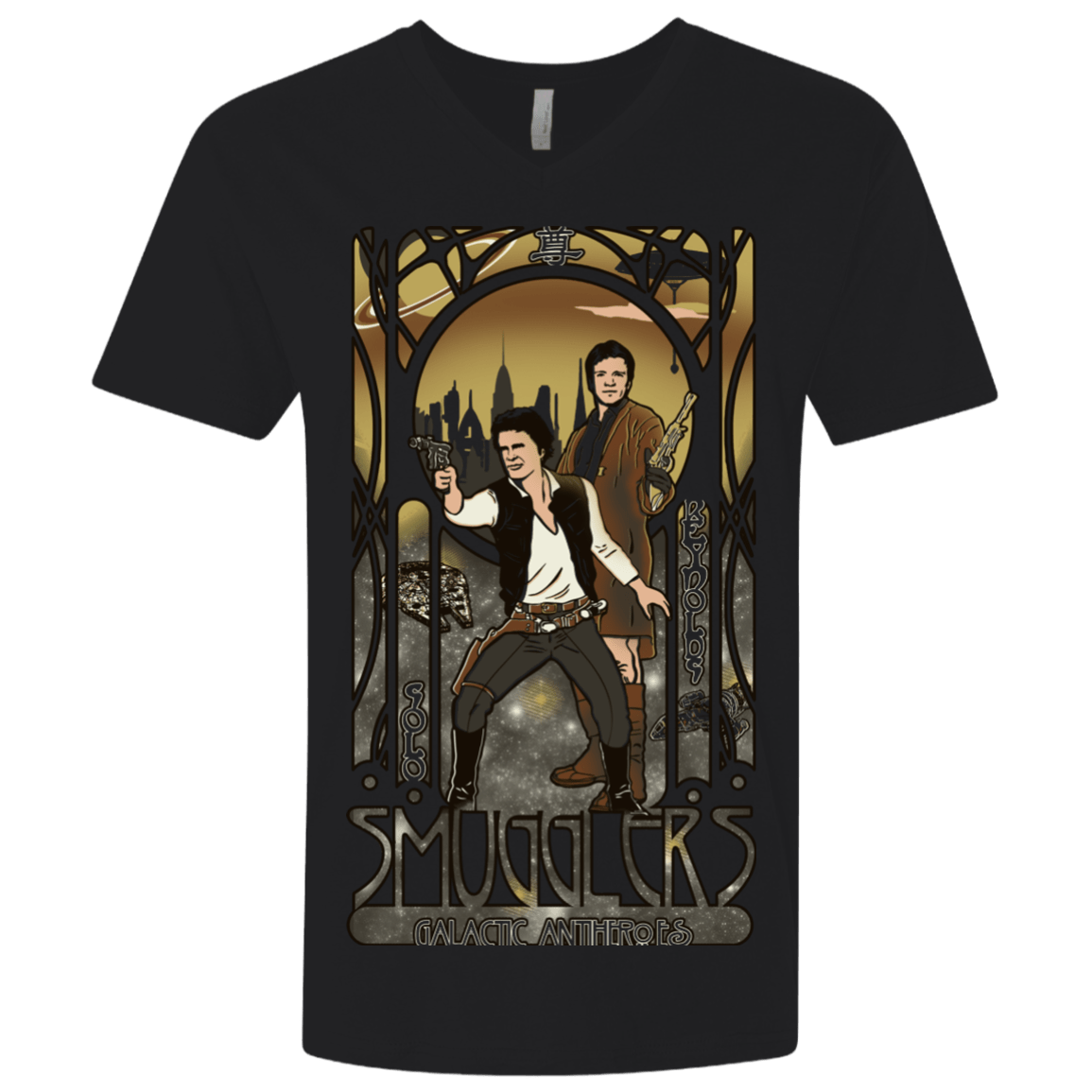 T-Shirts Black / X-Small Smugglers, Inc Men's Premium V-Neck