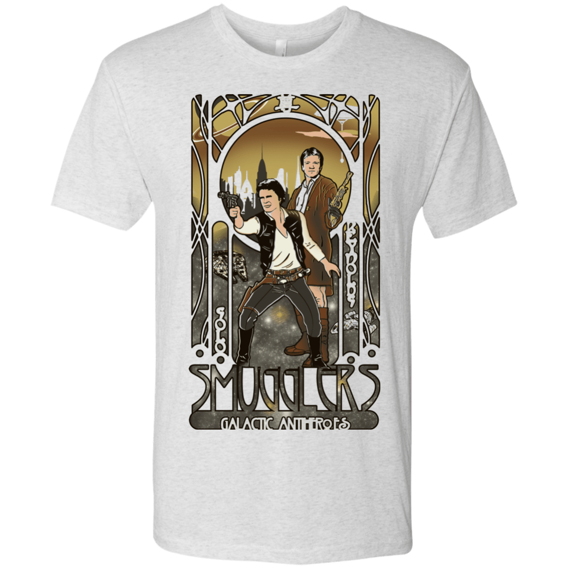 T-Shirts Heather White / Small Smugglers, Inc Men's Triblend T-Shirt