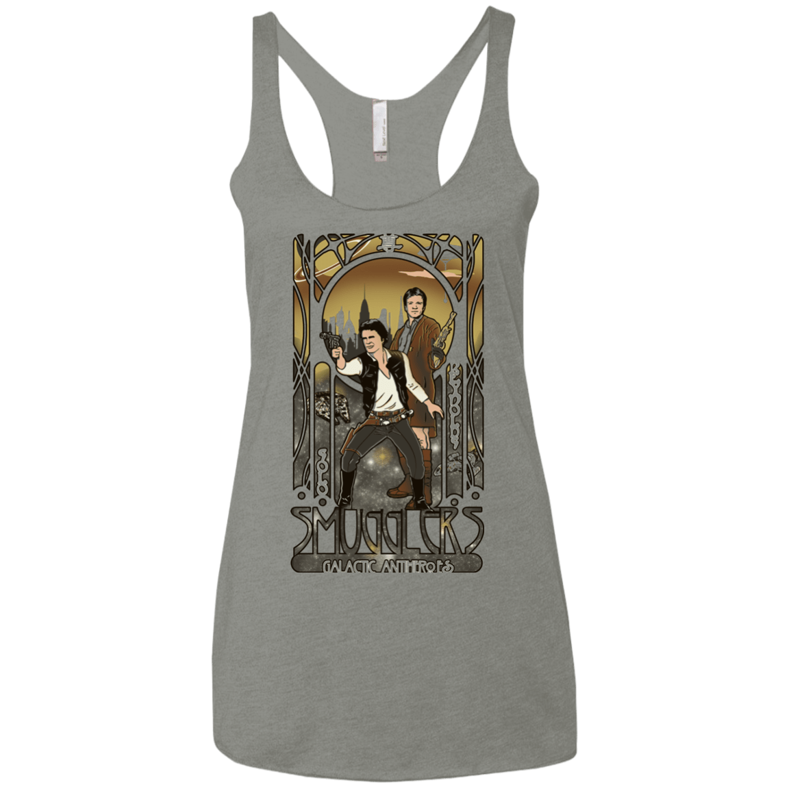 T-Shirts Venetian Grey / X-Small Smugglers, Inc Women's Triblend Racerback Tank