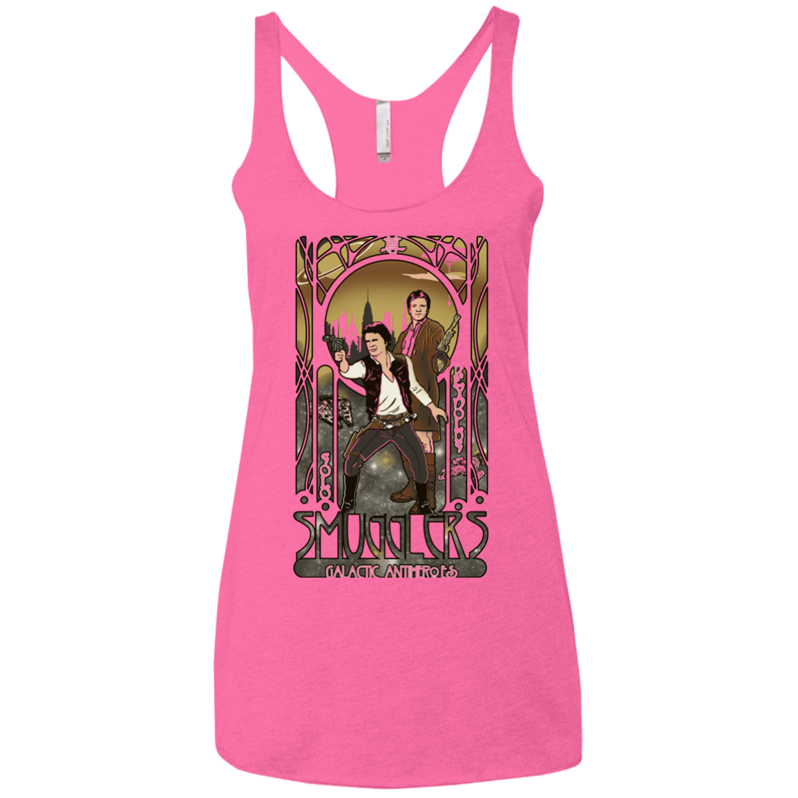 T-Shirts Vintage Pink / X-Small Smugglers, Inc Women's Triblend Racerback Tank