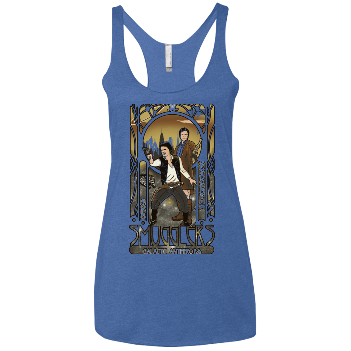 T-Shirts Vintage Royal / X-Small Smugglers, Inc Women's Triblend Racerback Tank