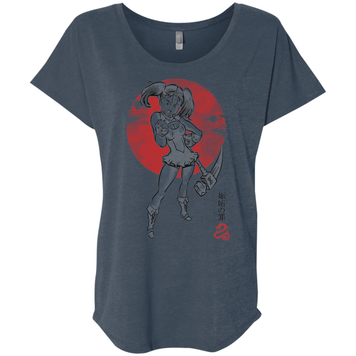 T-Shirts Indigo / X-Small Snake Envy Triblend Dolman Sleeve