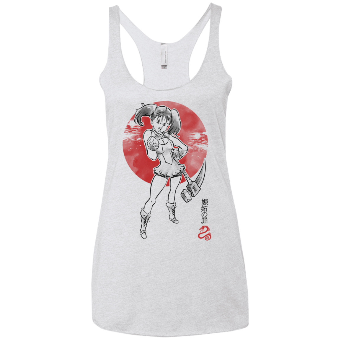 T-Shirts Heather White / X-Small Snake Envy Women's Triblend Racerback Tank