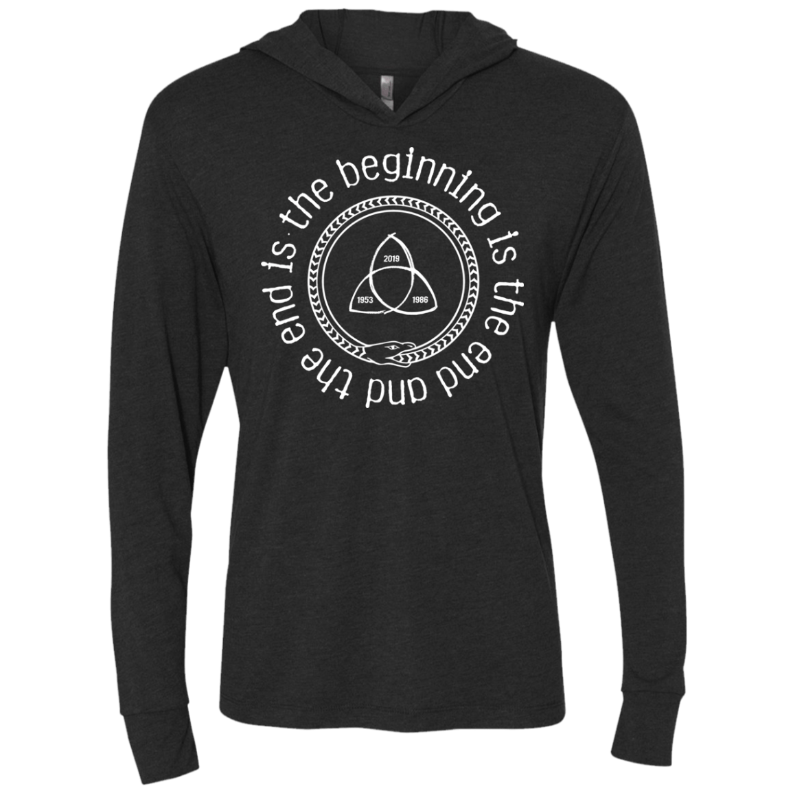 T-Shirts Vintage Black / X-Small Snake Triblend Long Sleeve Hoodie Tee